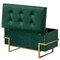 Fabulaxe Velvet Storage Ottoman Stool Box with Abstract Golden Legs - Decorative Sitting Bench, Green Large QI003939.GN.L - alternate 2